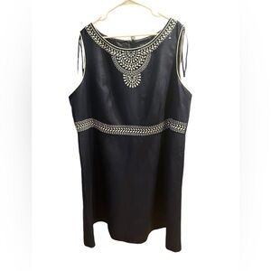Jessica Howard embroidered navy dress size 24W